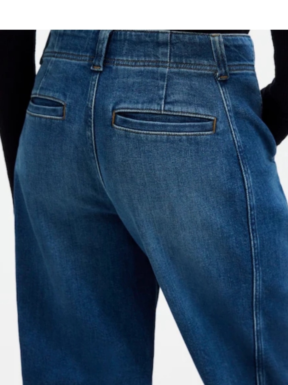 High rise trouser Jeans in Classic Blue Denim - Picture 3 of 8